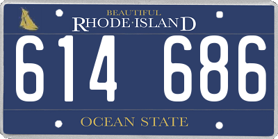 RI license plate 614686