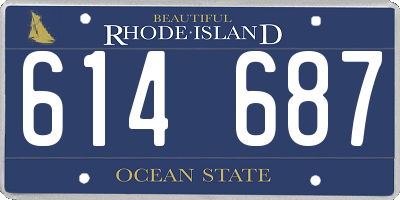 RI license plate 614687