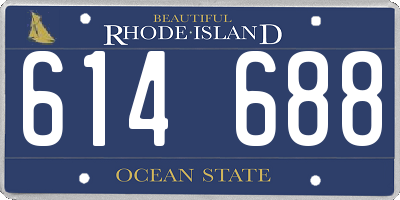 RI license plate 614688