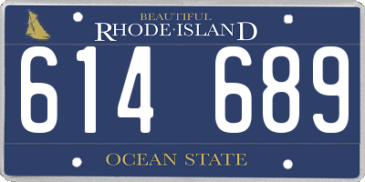 RI license plate 614689