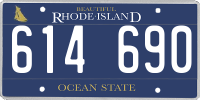 RI license plate 614690
