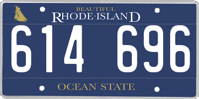 RI license plate 614696