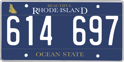 RI license plate 614697