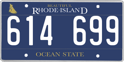 RI license plate 614699