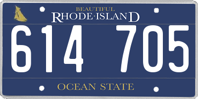 RI license plate 614705