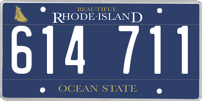 RI license plate 614711