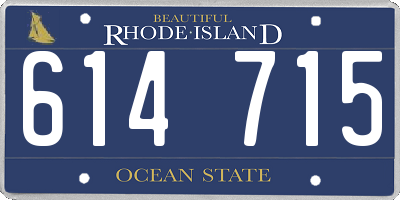 RI license plate 614715