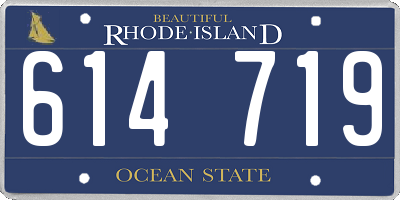 RI license plate 614719