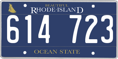 RI license plate 614723