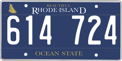 RI license plate 614724