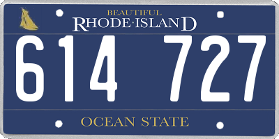 RI license plate 614727