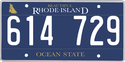 RI license plate 614729