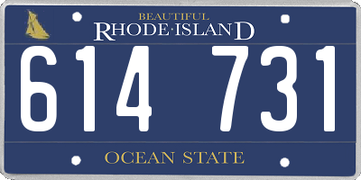 RI license plate 614731