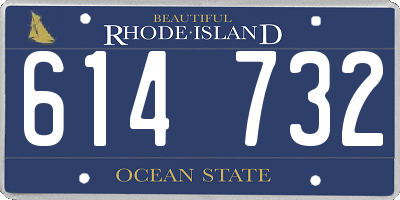 RI license plate 614732