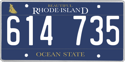 RI license plate 614735