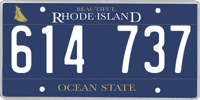 RI license plate 614737