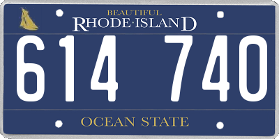 RI license plate 614740
