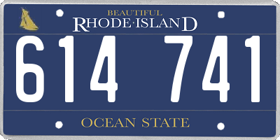 RI license plate 614741