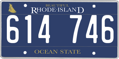 RI license plate 614746