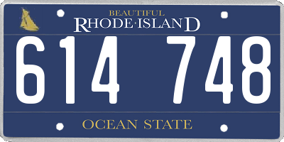 RI license plate 614748