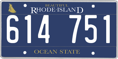 RI license plate 614751
