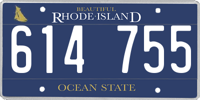 RI license plate 614755