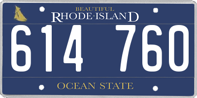 RI license plate 614760