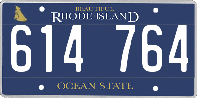 RI license plate 614764