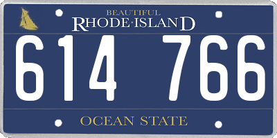 RI license plate 614766