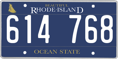 RI license plate 614768