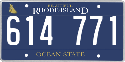 RI license plate 614771
