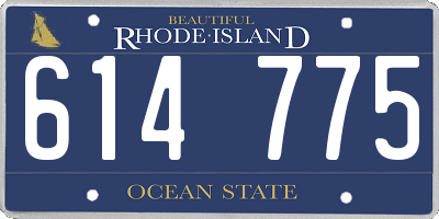 RI license plate 614775