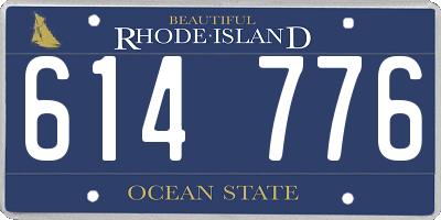 RI license plate 614776