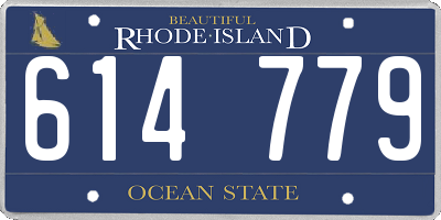 RI license plate 614779