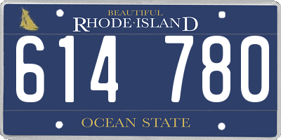 RI license plate 614780