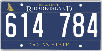 RI license plate 614784