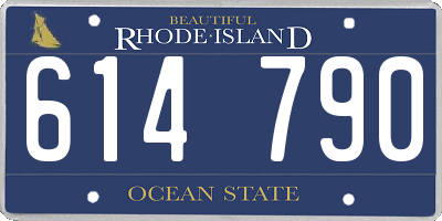 RI license plate 614790