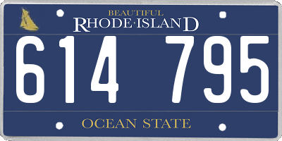 RI license plate 614795