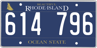 RI license plate 614796