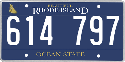 RI license plate 614797