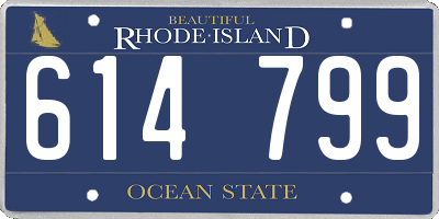 RI license plate 614799