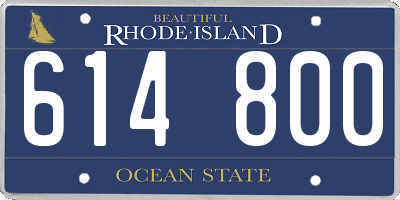 RI license plate 614800