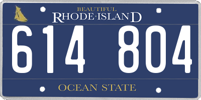 RI license plate 614804
