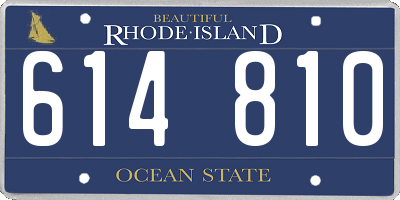 RI license plate 614810
