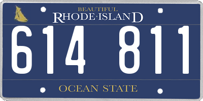 RI license plate 614811