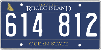 RI license plate 614812