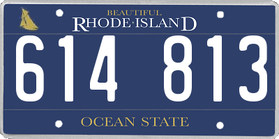 RI license plate 614813