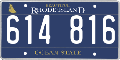 RI license plate 614816