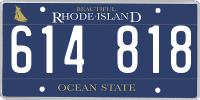 RI license plate 614818