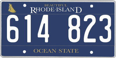 RI license plate 614823